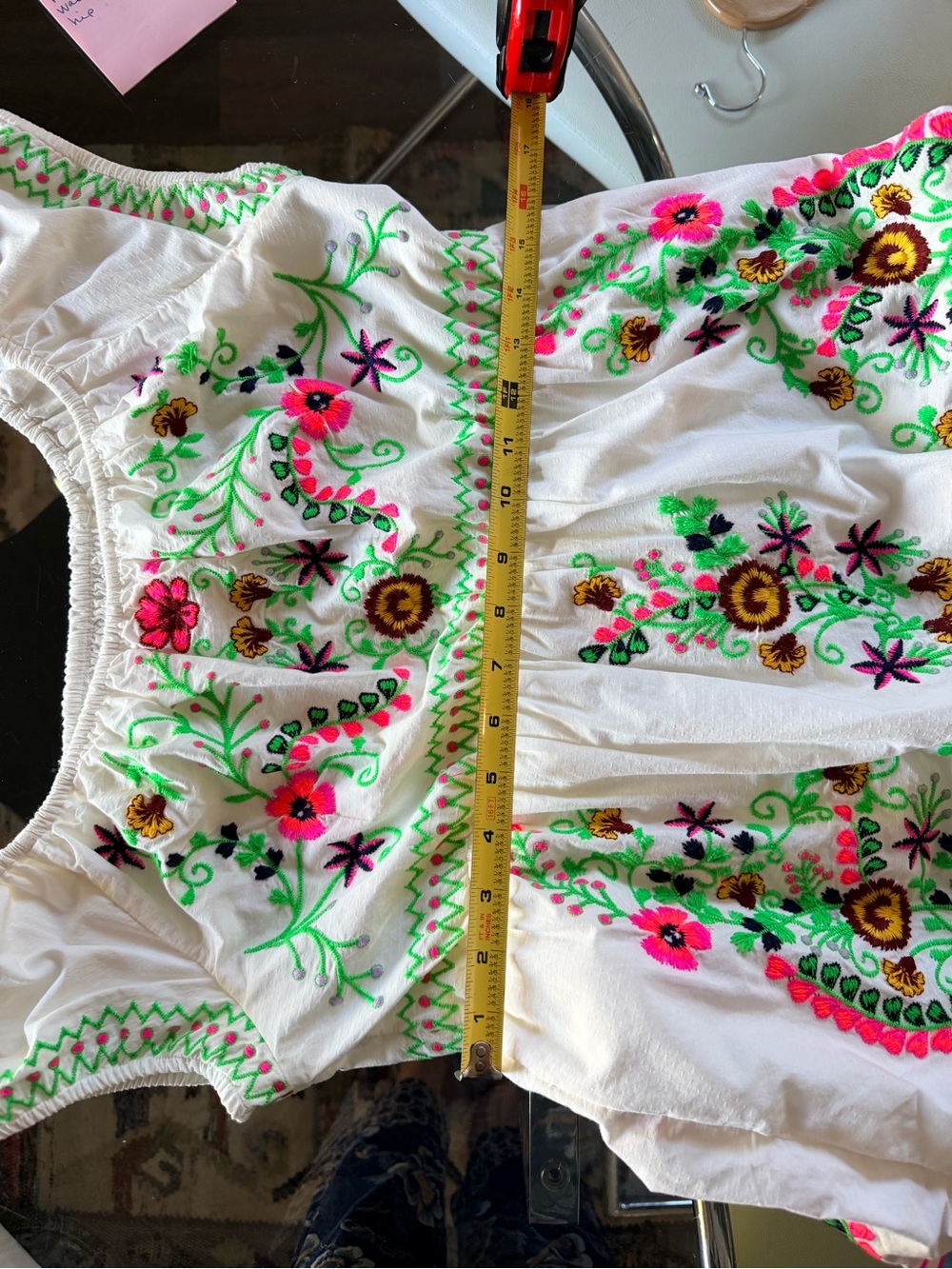 Anthropologie White Maxi Dress with Multicolor Floral Embroidery - Picture 6 of 8